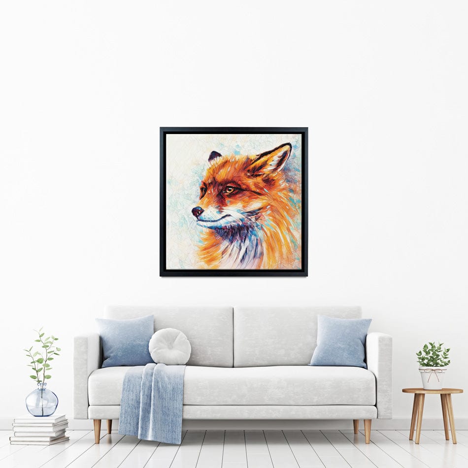 Wild Fox Square Canvas Print wall art product Lidi Di / Shutterstock