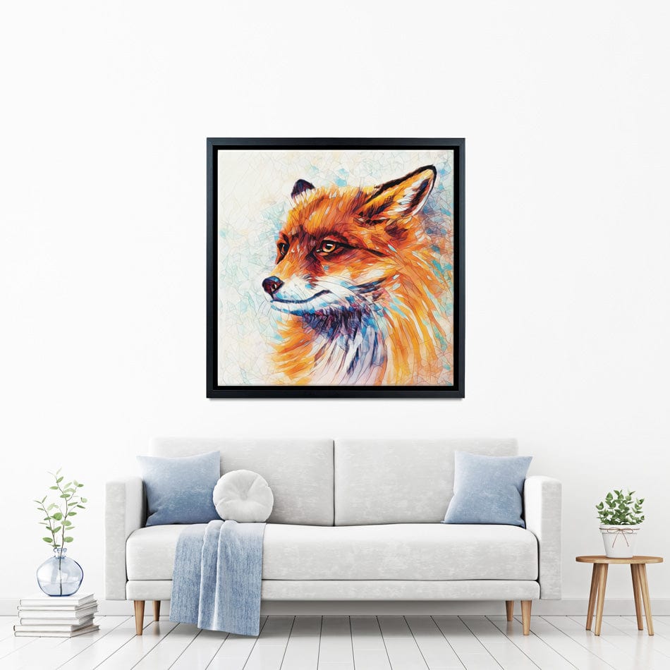 Wild Fox Square Canvas Print wall art product Lidi Di / Shutterstock