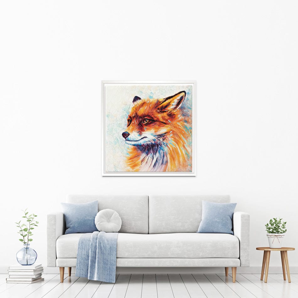 Wild Fox Square Canvas Print wall art product Lidi Di / Shutterstock