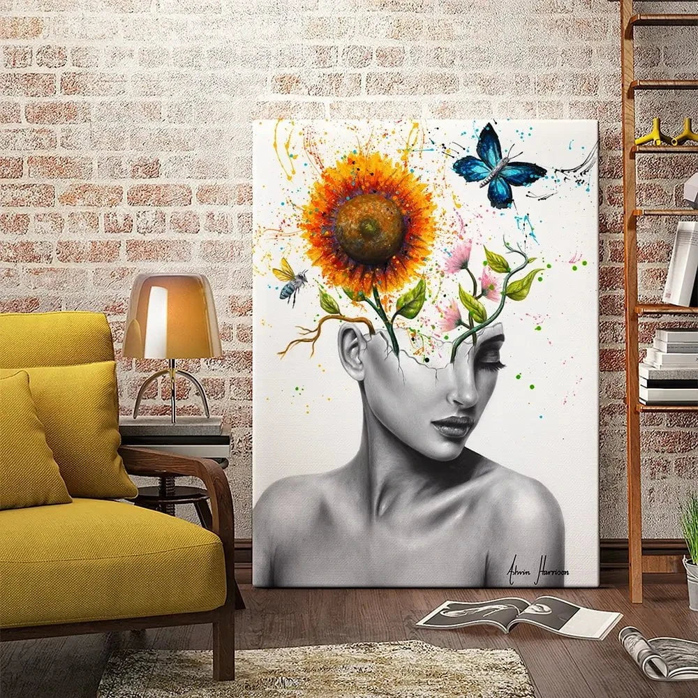 Wild Garden Girl Canvas Print Wild Garden Girl Canvas Print wall art product Ashvin Harrison