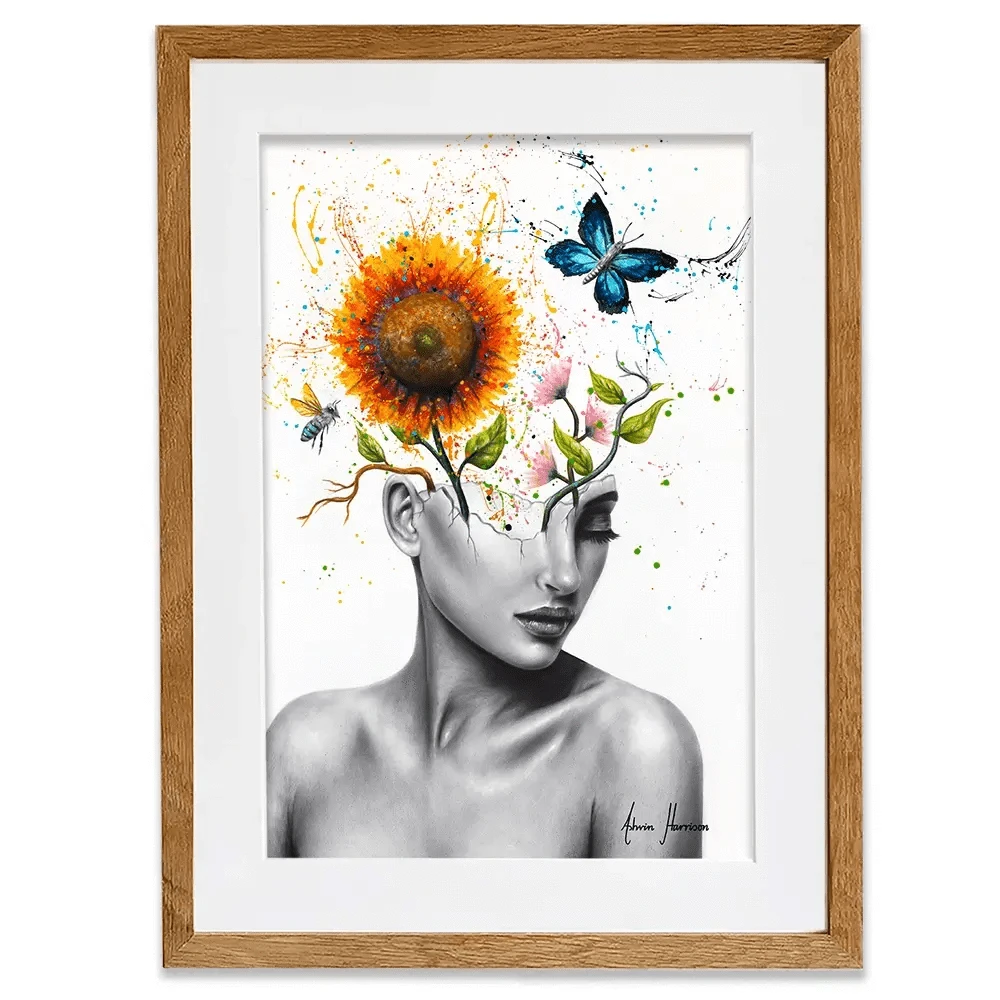 Wild Garden Girl Framed Art Print Wild Garden Girl Framed Art Print wall art product Ashvin Harrison