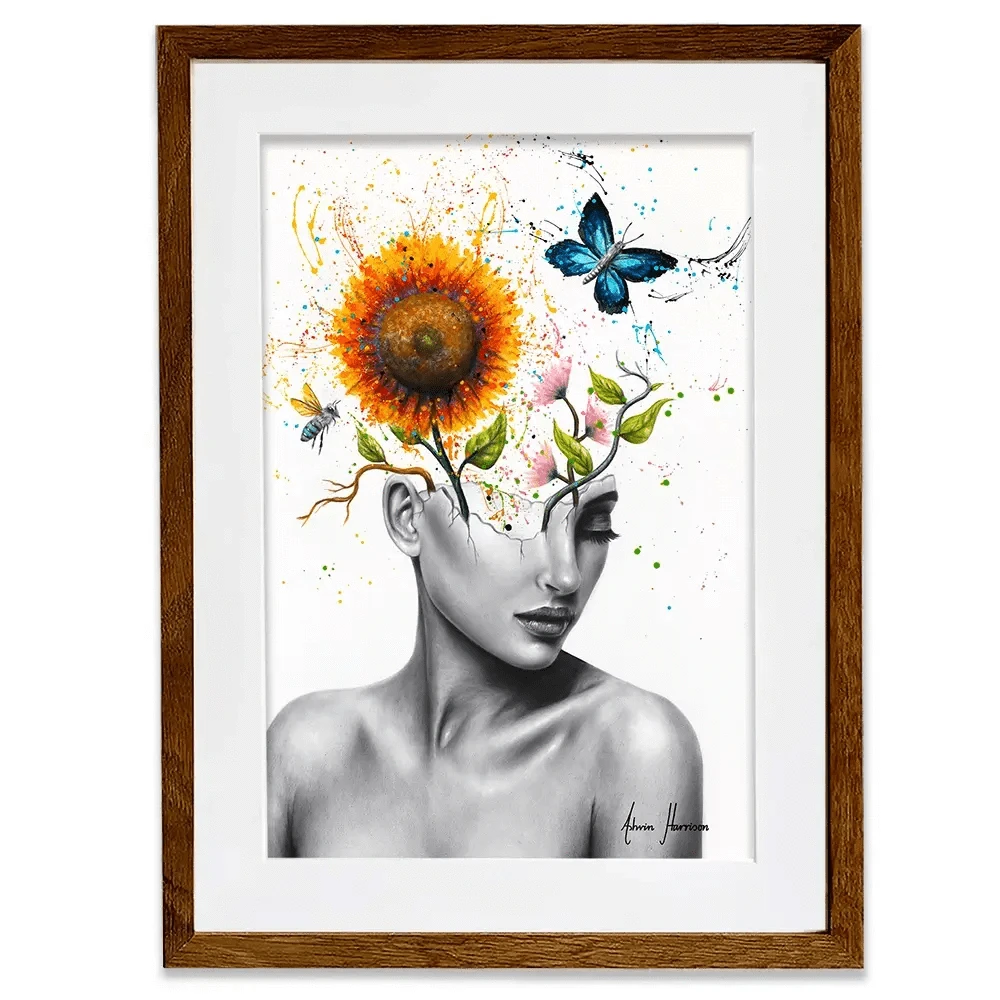 Wild Garden Girl Framed Art Print Wild Garden Girl Framed Art Print wall art product Ashvin Harrison
