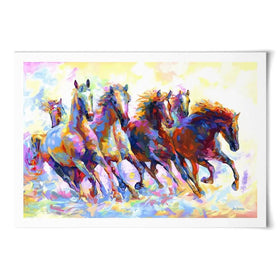 Wild Horses Running Art Print Wild Horses Running Art Print wall art product Leon Devenice