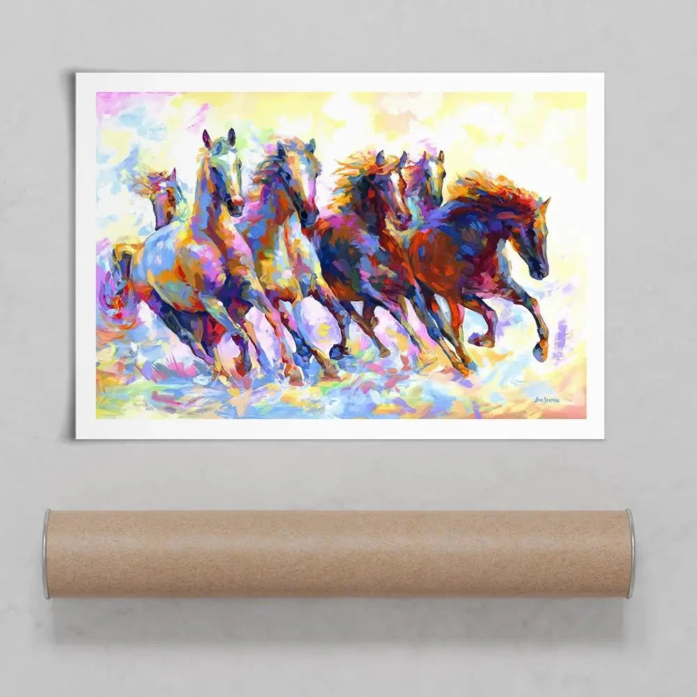 Wild Horses Running Art Print Wild Horses Running Art Print wall art product Leon Devenice