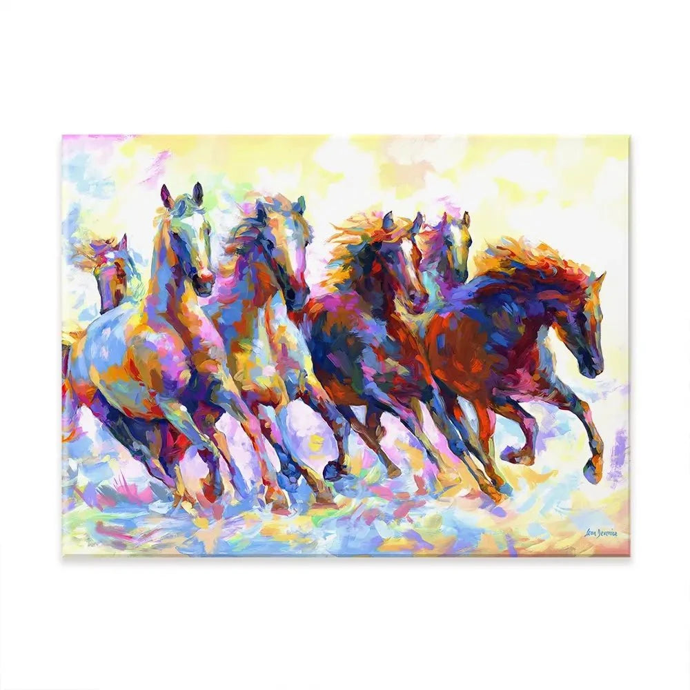 Wild Horses Running Canvas Print Wild Horses Running Canvas Print wall art product Leon Devenice