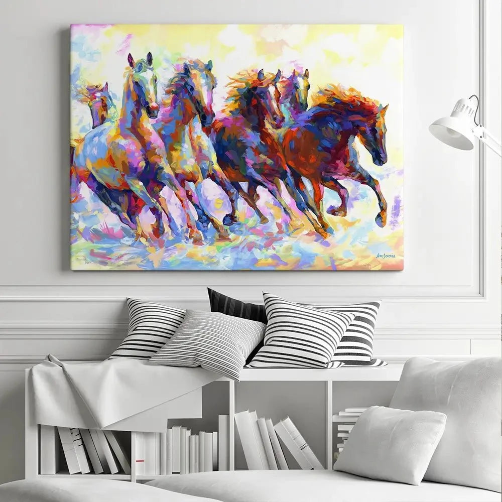 Wild Horses Running Canvas Print Wild Horses Running Canvas Print wall art product Leon Devenice