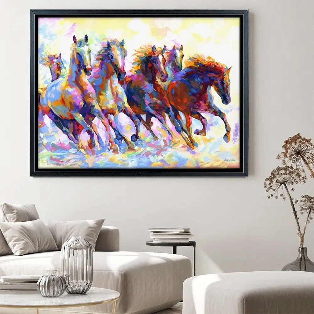 Wild Horses Running Canvas Print Wild Horses Running Canvas Print wall art product Leon Devenice