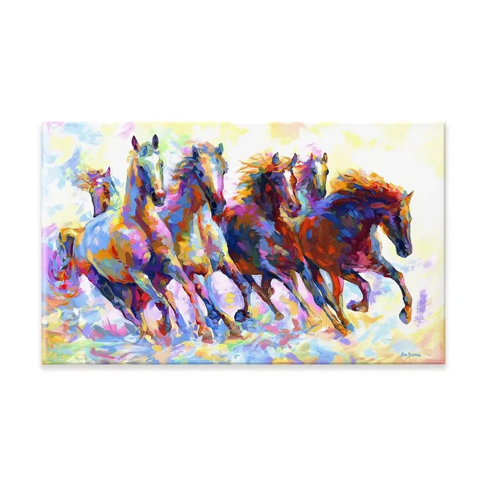 Wild Horses Running Canvas Print Wild Horses Running Canvas Print wall art product Leon Devenice