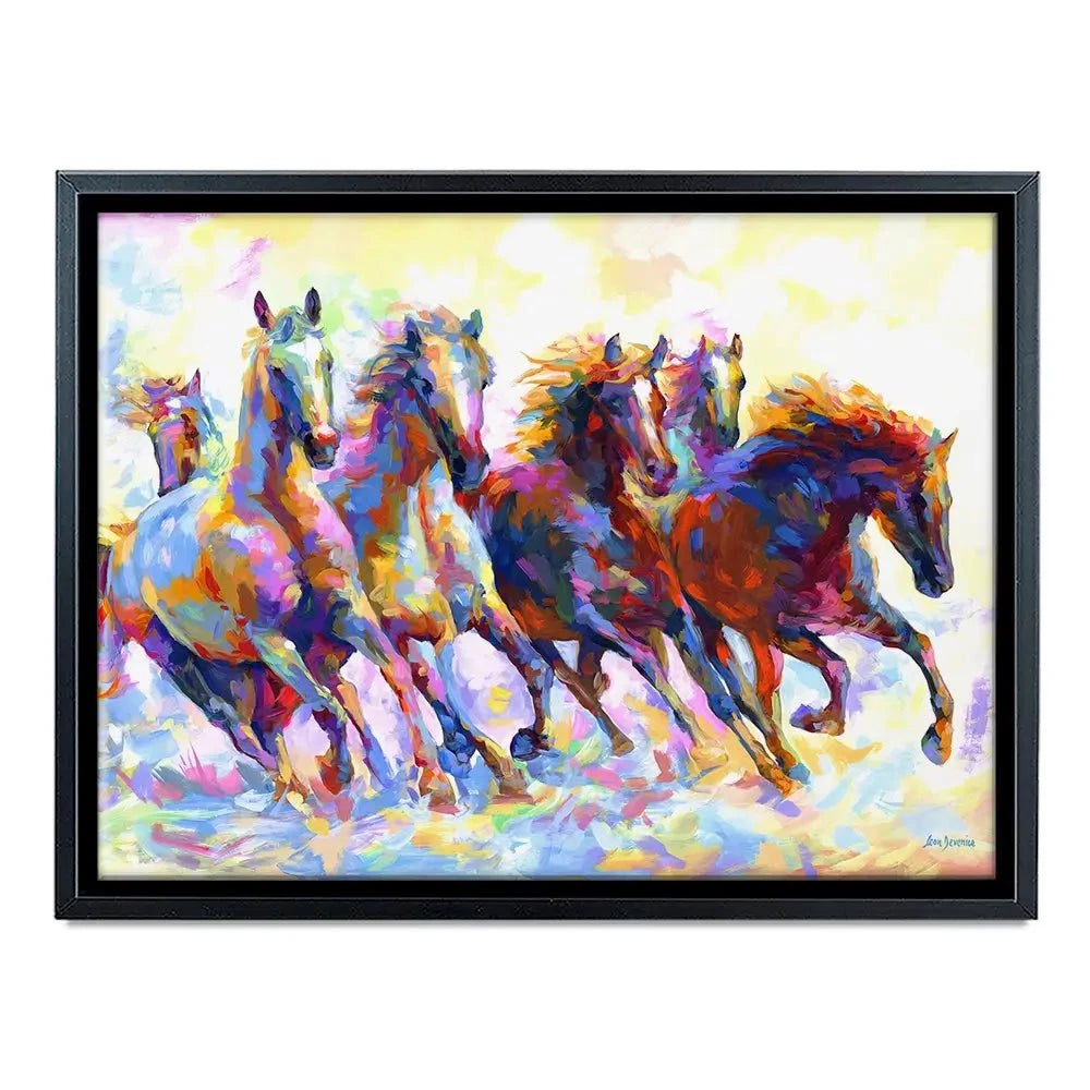Wild Horses Running Canvas Print Wild Horses Running Canvas Print wall art product Leon Devenice