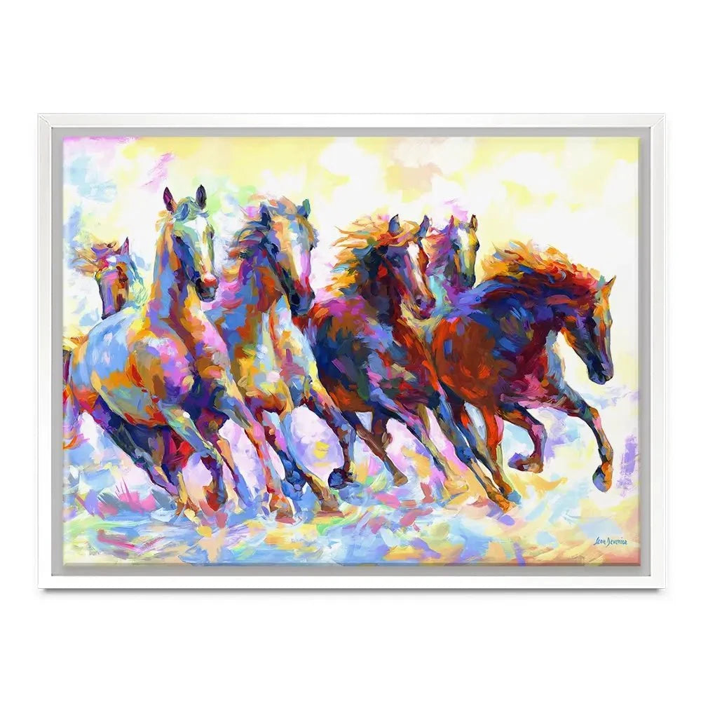 Wild Horses Running Canvas Print Wild Horses Running Canvas Print wall art product Leon Devenice