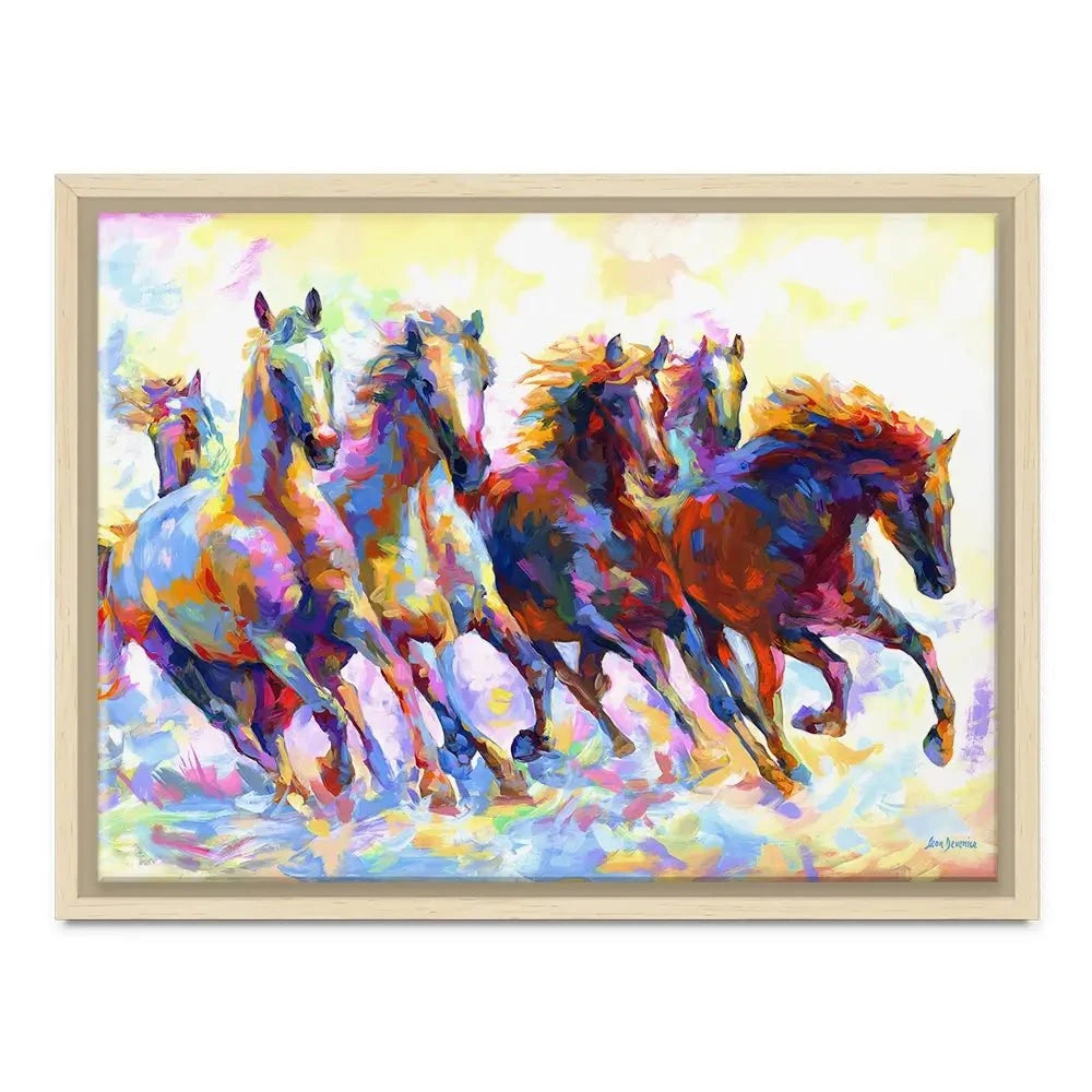 Wild Horses Running Canvas Print Wild Horses Running Canvas Print wall art product Leon Devenice