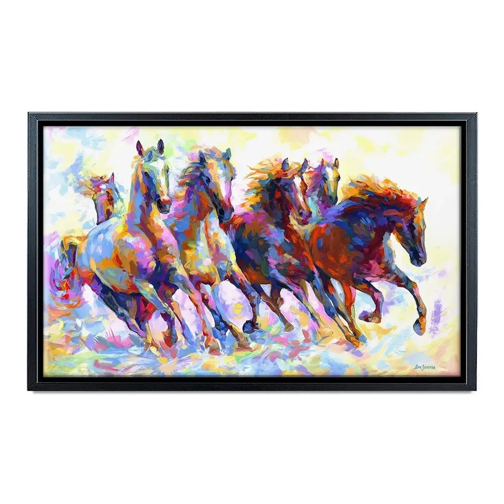 Wild Horses Running Canvas Print Wild Horses Running Canvas Print wall art product Leon Devenice
