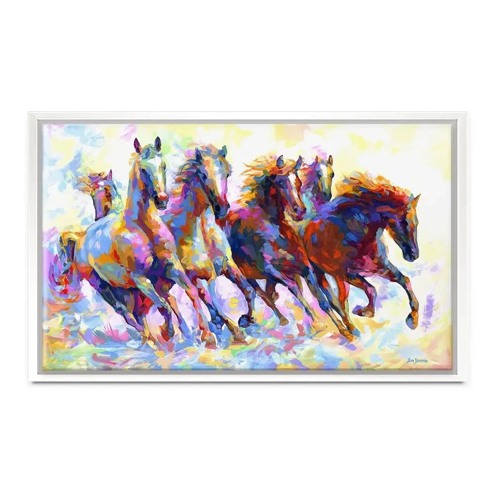 Wild Horses Running Canvas Print Wild Horses Running Canvas Print wall art product Leon Devenice