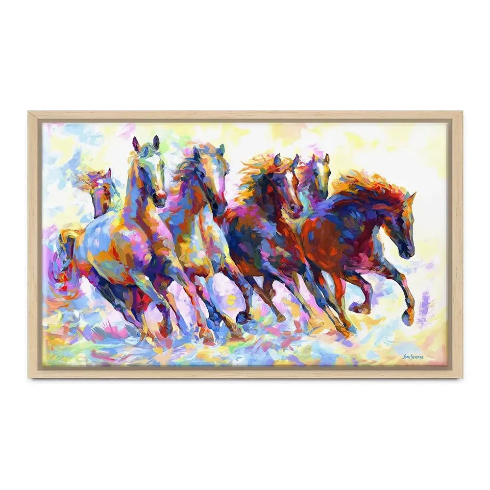 Wild Horses Running Canvas Print Wild Horses Running Canvas Print wall art product Leon Devenice