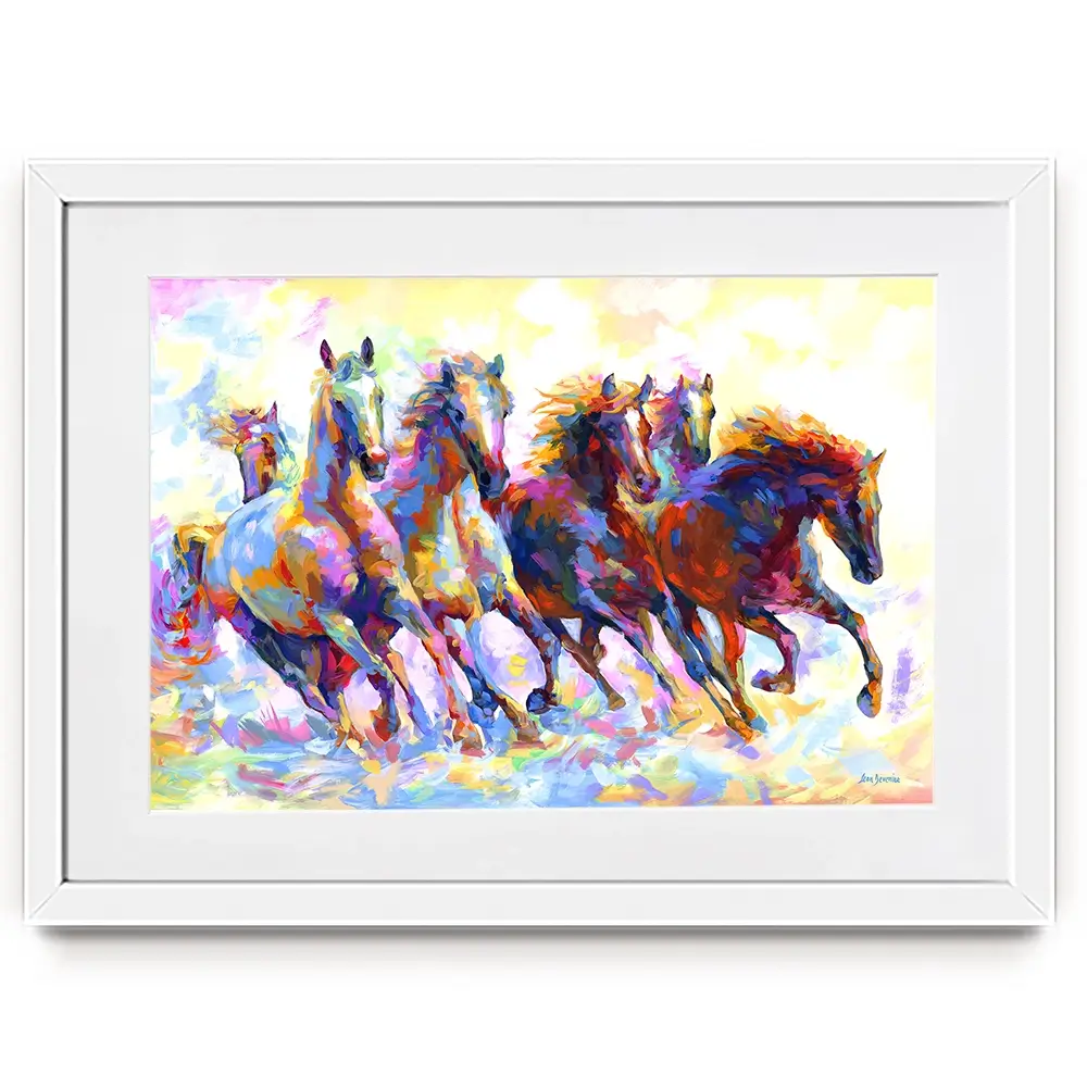 Wild Horses Running Framed Art Print Wild Horses Running Framed Art Print wall art product Leon Devenice