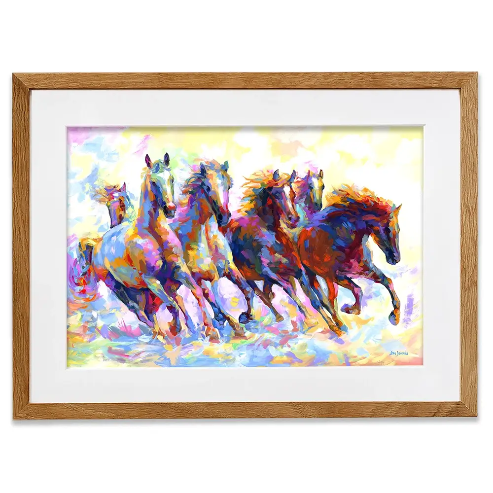 Wild Horses Running Framed Art Print Wild Horses Running Framed Art Print wall art product Leon Devenice