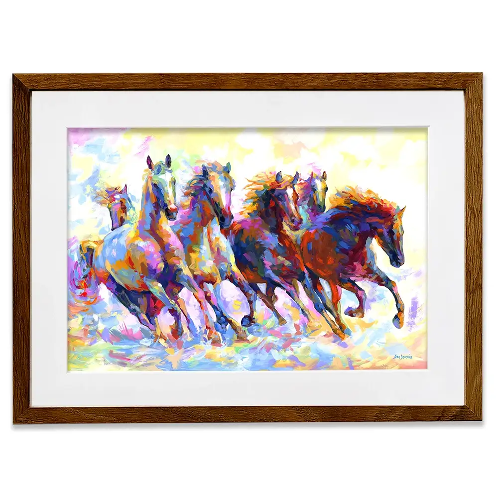 Wild Horses Running Framed Art Print Wild Horses Running Framed Art Print wall art product Leon Devenice