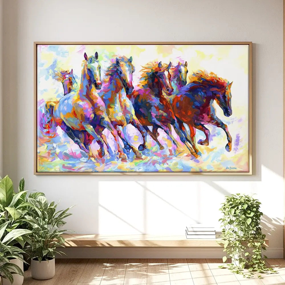 Wild Horses Running Oversized Canvas Print Wild Horses Running Oversized Canvas Print wall art product Art Print Shop
