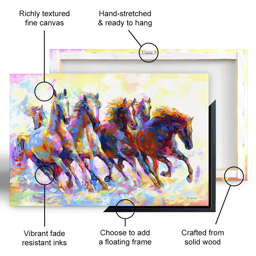 Wild Horses Running Oversized Canvas Print Wild Horses Running Oversized Canvas Print wall art product Leon Devenice