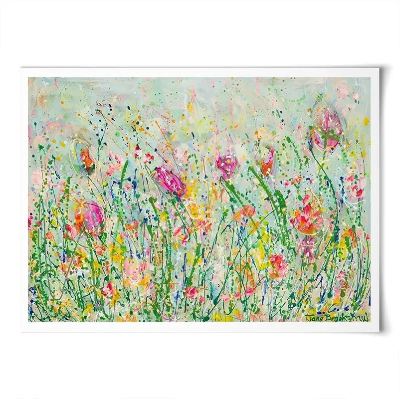 Wild Meadow In Green Art Print Wild Meadow In Green Art Print wall art product Jane Brookshaw