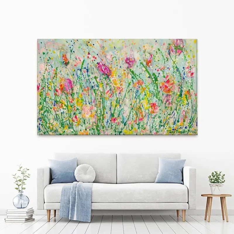 Wild Meadow In Green Canvas Print Wild Meadow In Green Canvas Print wall art product Jane Brookshaw