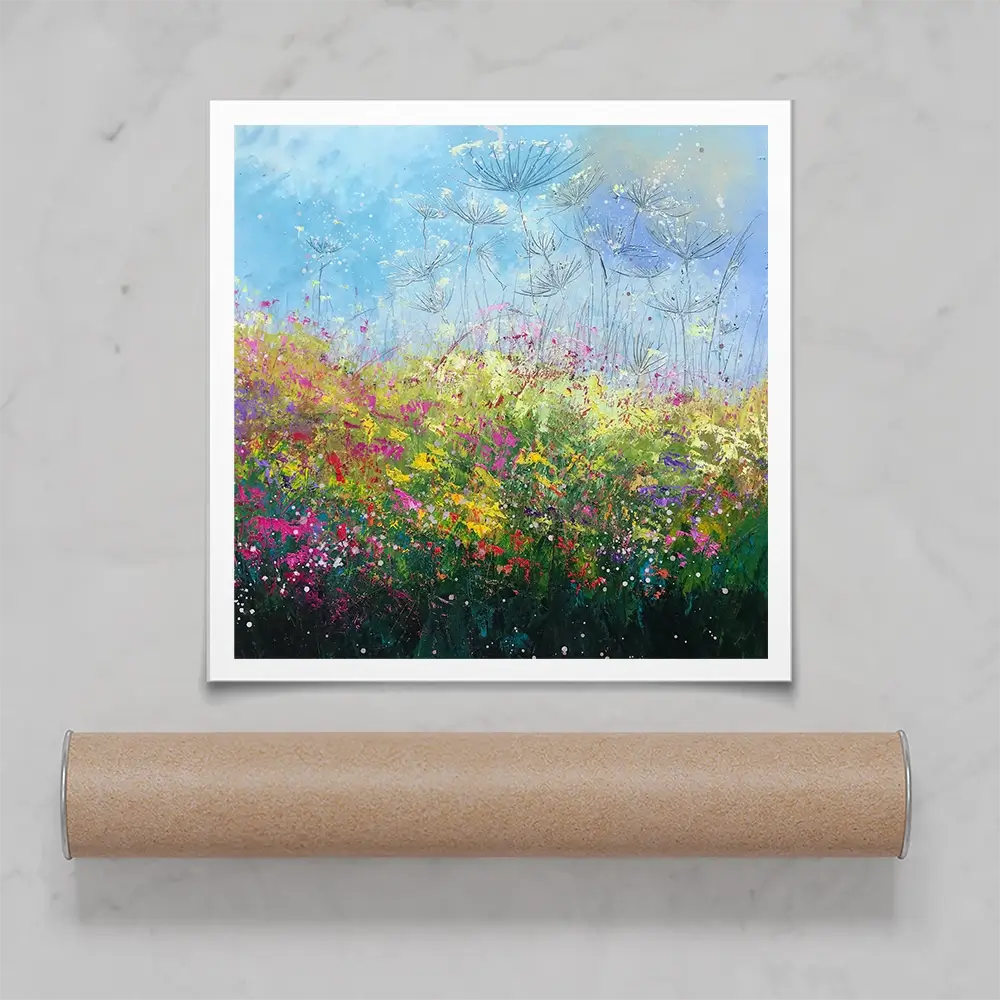 Wild Poppy Seeds Square Art Print Wild Poppy Seeds Square Art Print wall art product Laure Bury