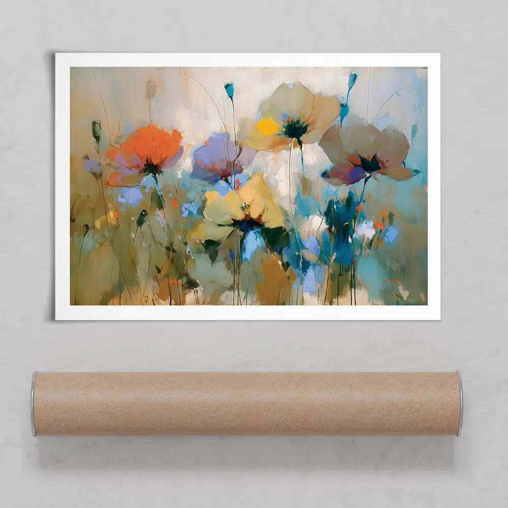 Wildflower Bloom In Dreamy Pastel Tones Art Print Wildflower Bloom In Dreamy Pastel Tones Art Print wall art product Leon Devenice