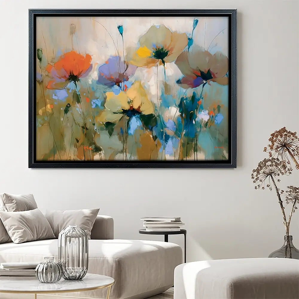 Wildflower Bloom In Dreamy Pastel Tones Canvas Print Wildflower Bloom In Dreamy Pastel Tones Canvas Print wall art product Leon Devenice