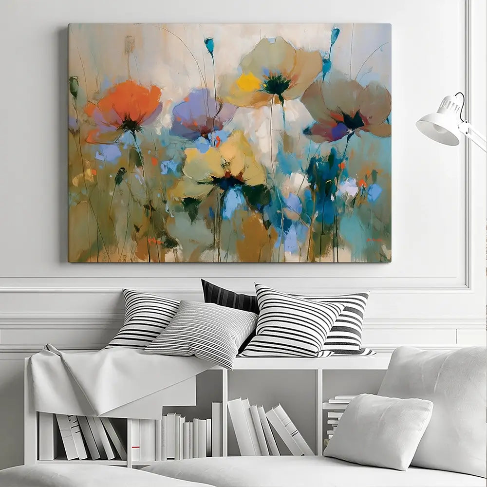 Wildflower Bloom In Dreamy Pastel Tones Canvas Print Wildflower Bloom In Dreamy Pastel Tones Canvas Print wall art product Leon Devenice
