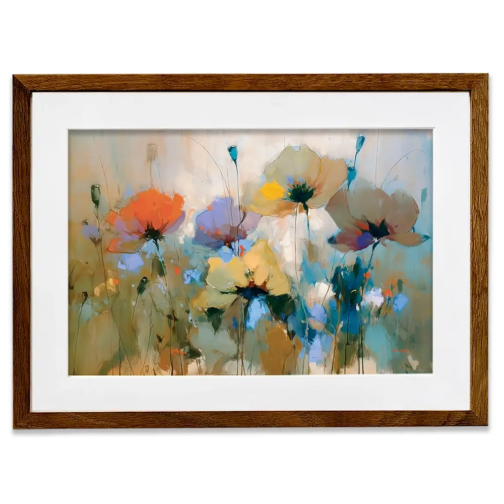 Wildflower Bloom In Dreamy Pastel Tones Framed Art Print Wildflower Bloom In Dreamy Pastel Tones Framed Art Print wall art product Leon Devenice