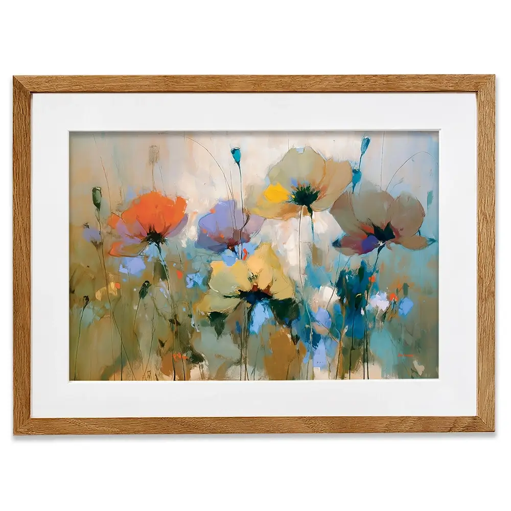 Wildflower Bloom In Dreamy Pastel Tones Framed Art Print Wildflower Bloom In Dreamy Pastel Tones Framed Art Print wall art product Leon Devenice