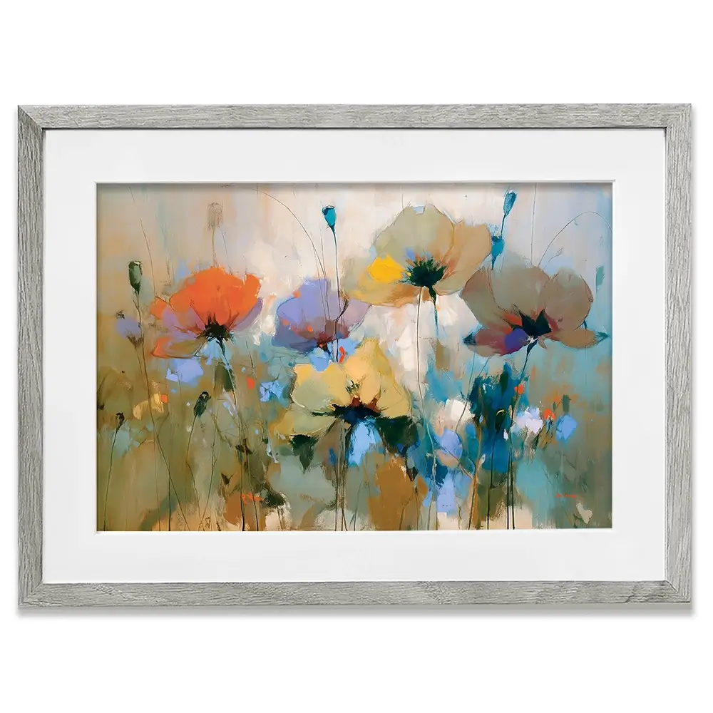 Wildflower Bloom In Dreamy Pastel Tones Framed Art Print Wildflower Bloom In Dreamy Pastel Tones Framed Art Print wall art product Leon Devenice