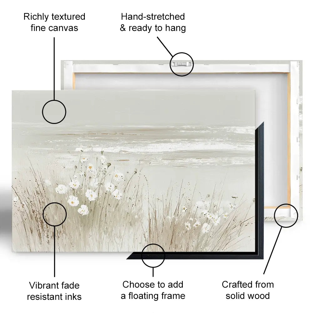 Wildflower Coast Hillside Canvas Print Wildflower Coast Hillside Canvas Print wall art product Chromatic Storm Studio