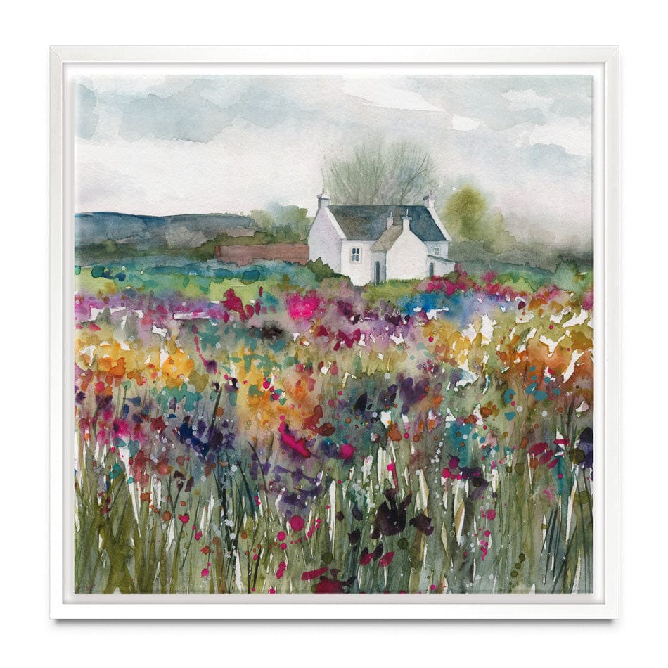 Wildflower Cottage Canvas Print wall art product Carol Robinson
