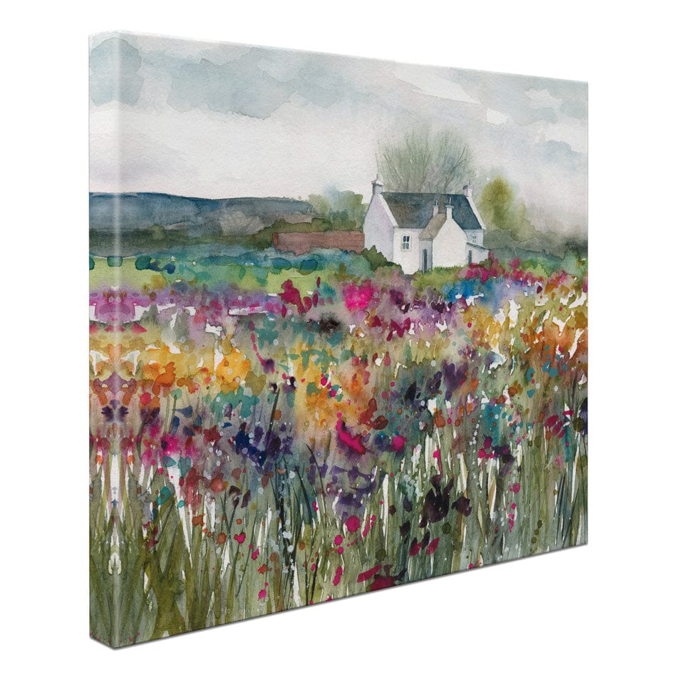 Wildflower Cottage Canvas Print wall art product Carol Robinson
