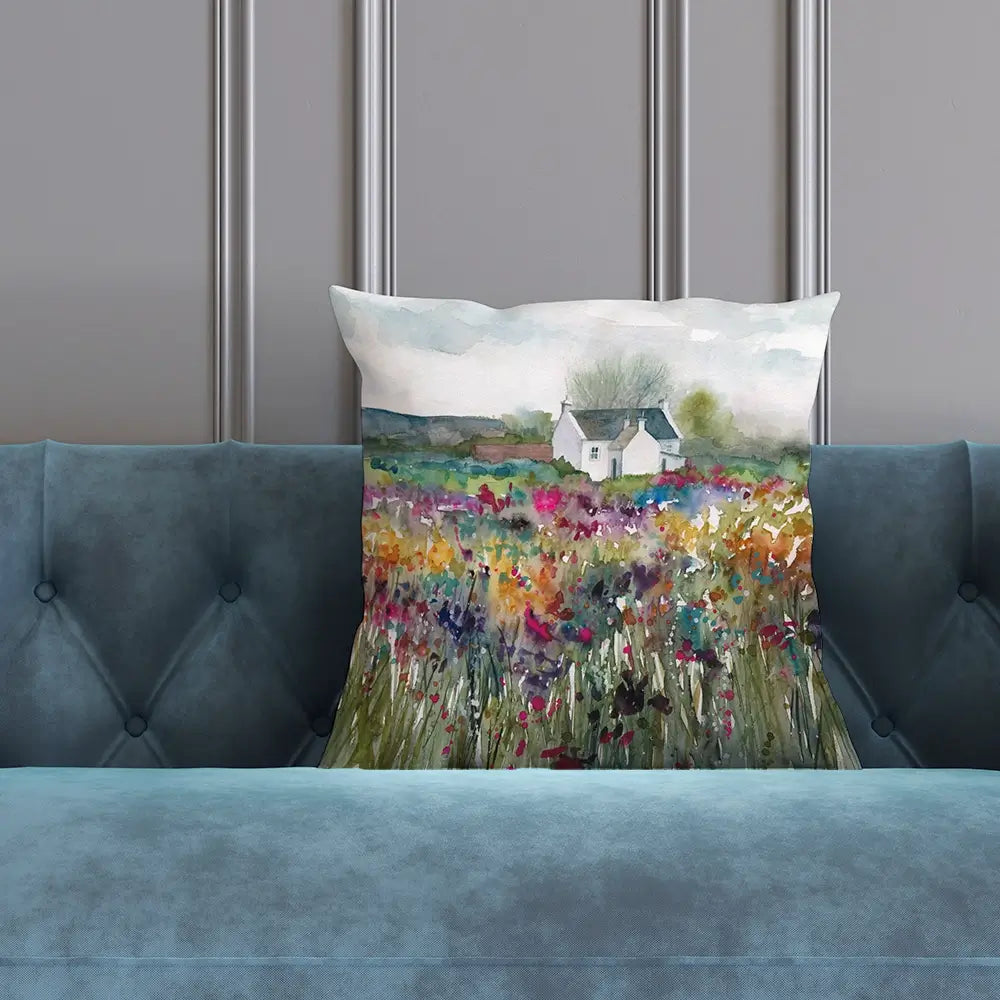 Wildflower Cottage Cushion Wildflower Cottage Cushion wall art product Carol Robinson