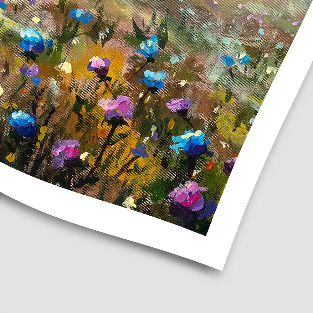 Wildflower Field At Sunrise Square Art Print Wildflower Field At Sunrise Square Art Print wall art product Valery Rybakow / Shutterstock