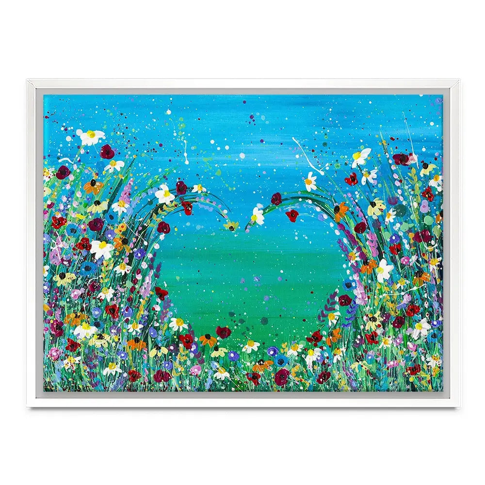 Wildflower Heart Canvas Print Wildflower Heart Canvas Print wall art product Emma LC Art