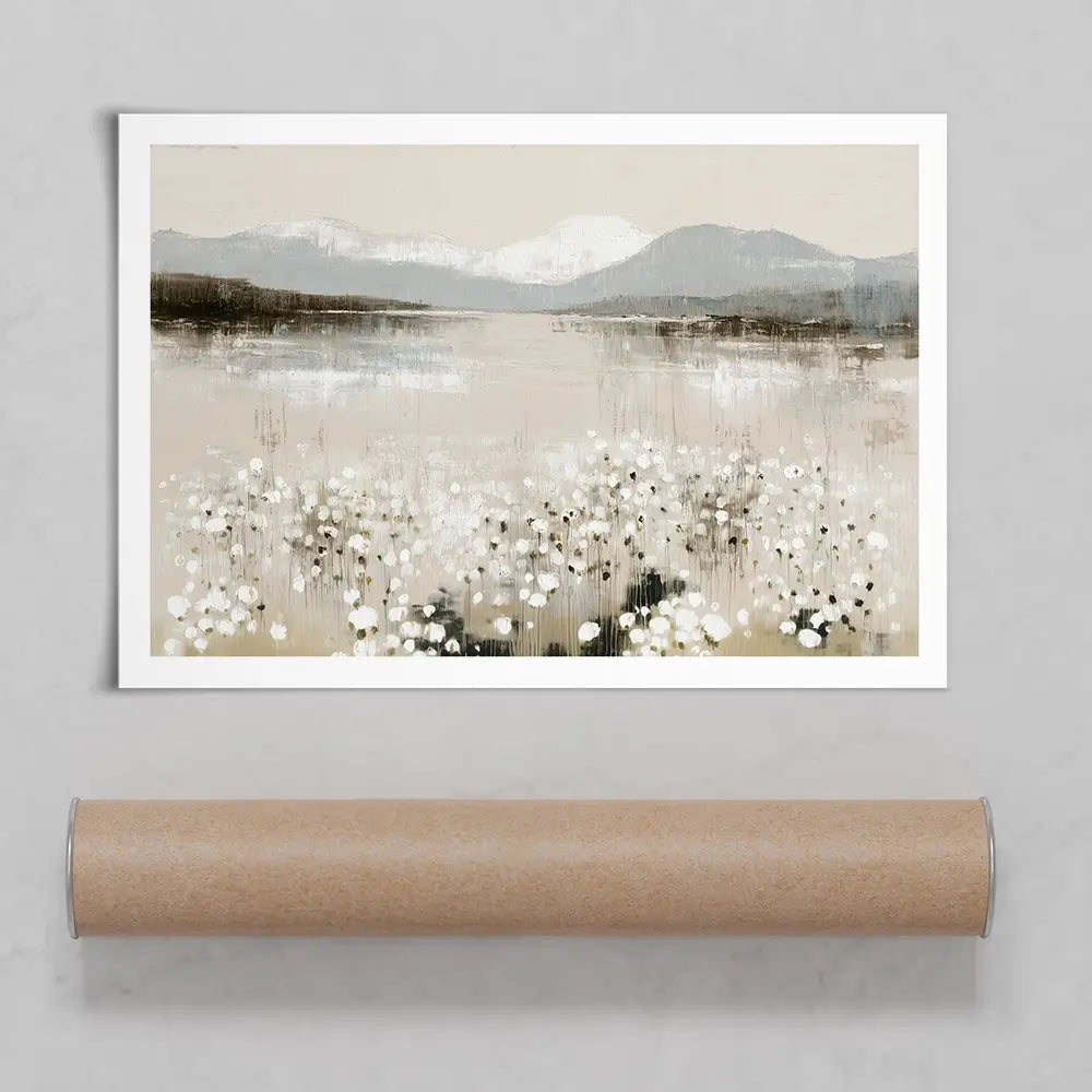Wildflower Lake And Range Art Print Wildflower Lake And Range Art Print wall art product Chromatic Storm Studio