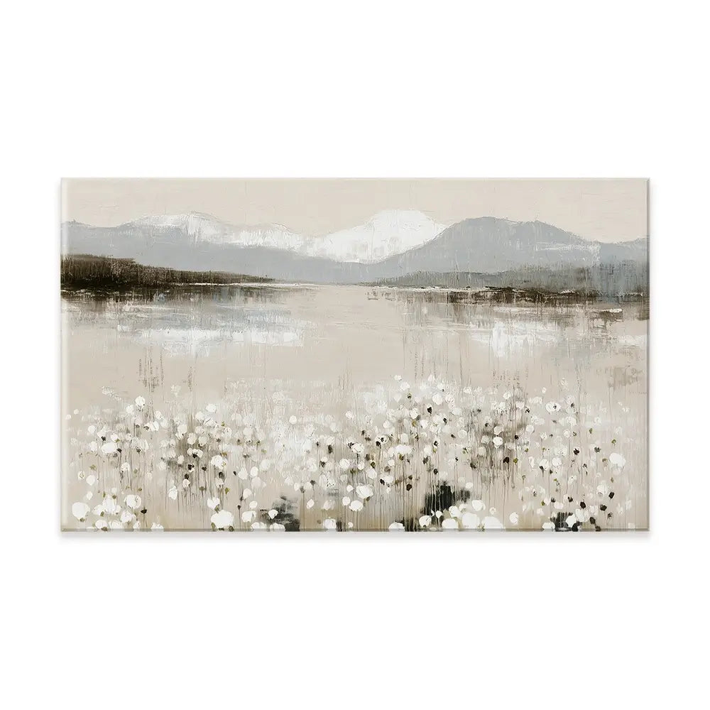 Wildflower Lake And Range Canvas Print Wildflower Lake And Range Canvas Print wall art product Chromatic Storm Studio