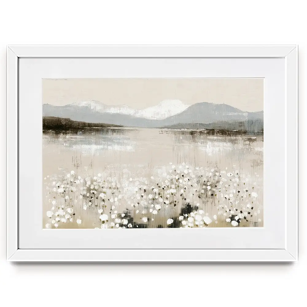 Wildflower Lake And Range Framed Art Print Wildflower Lake And Range Framed Art Print wall art product Chromatic Storm Studio
