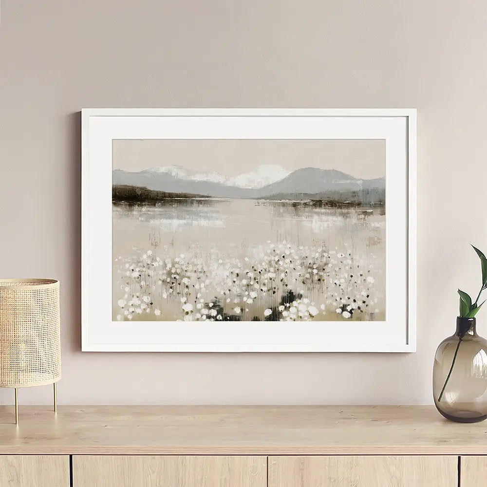 Wildflower Lake And Range Framed Art Print Wildflower Lake And Range Framed Art Print wall art product Chromatic Storm Studio