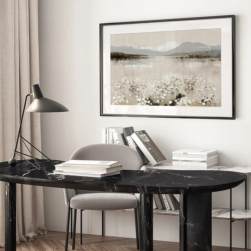 Wildflower Lake And Range Framed Art Print Wildflower Lake And Range Framed Art Print wall art product Chromatic Storm Studio