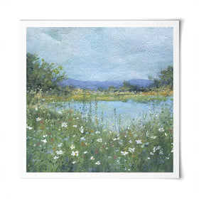Wildflower Lake Square Art Print Wildflower Lake Square Art Print wall art product Carol Robinson