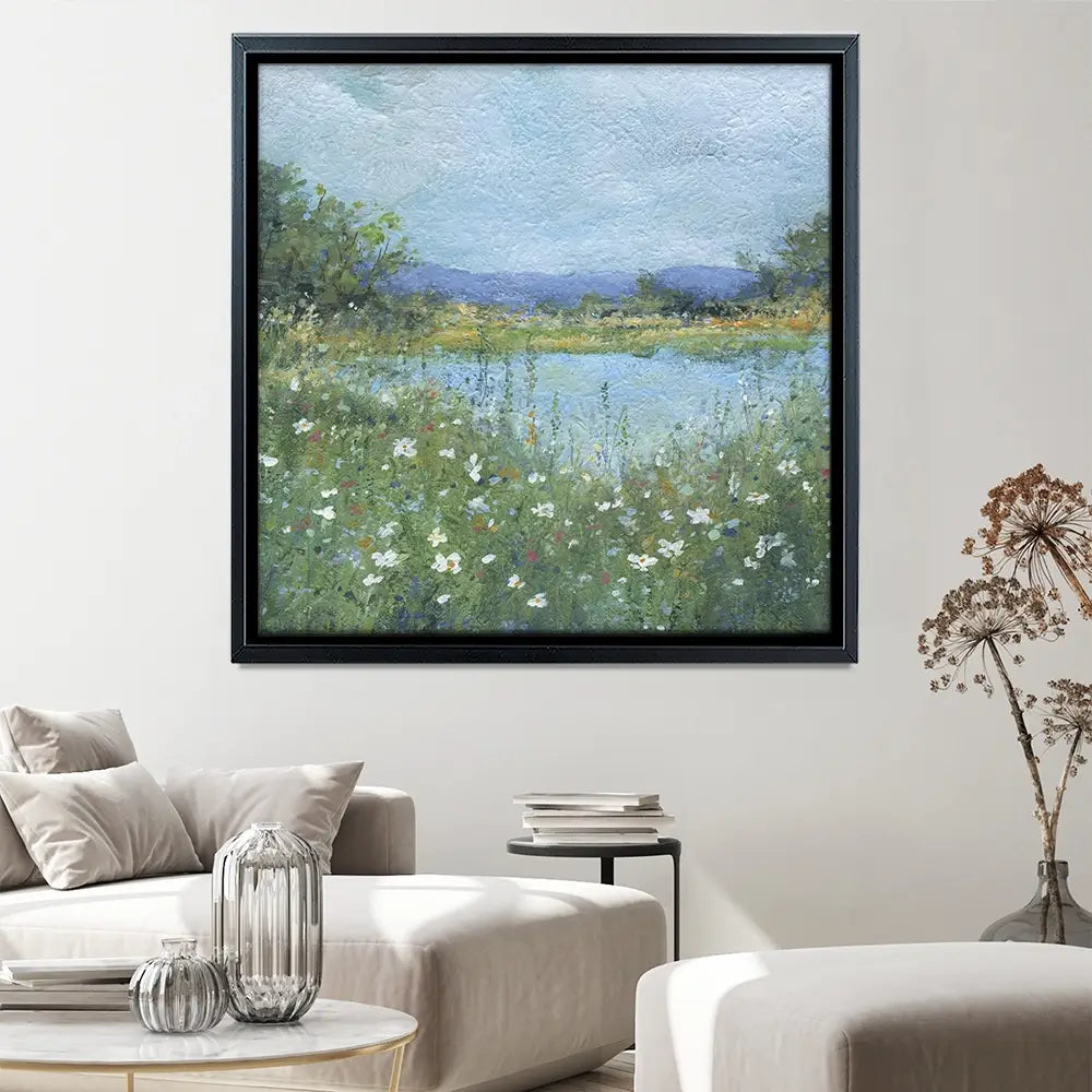 Wildflower Lake Square Canvas Print Wildflower Lake Square Canvas Print wall art product Carol Robinson