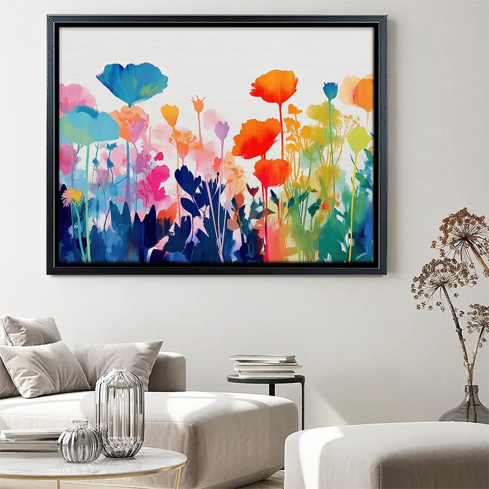 Wildflower Meadow Silhouettes Canvas Print Wildflower Meadow Silhouettes Canvas Print wall art product Chromatic Storm Studio