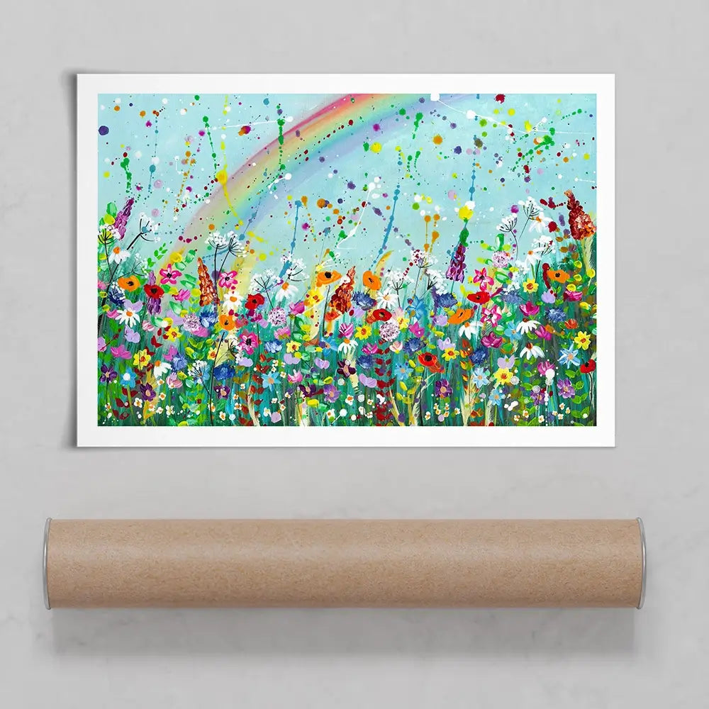 Wildflower Rainbow Art Print Wildflower Rainbow Art Print wall art product Emma LC Art