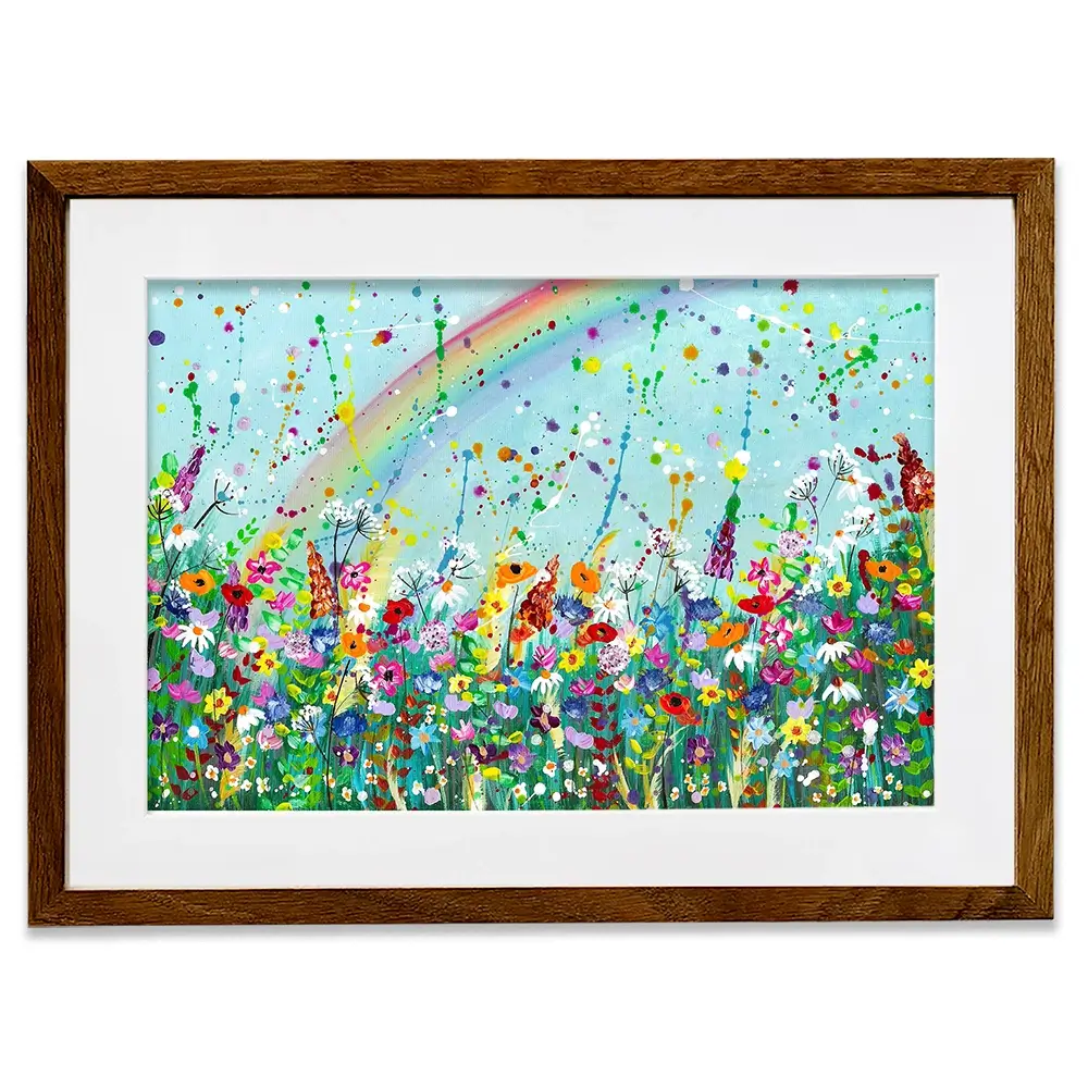 Wildflower Rainbow Framed Art Print Wildflower Rainbow Framed Art Print wall art product Emma LC Art