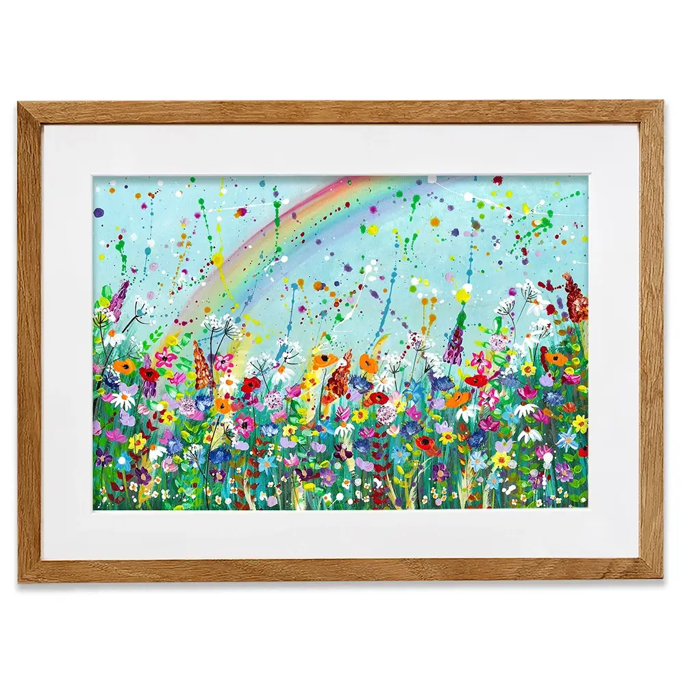 Wildflower Rainbow Framed Art Print Wildflower Rainbow Framed Art Print wall art product Emma LC Art