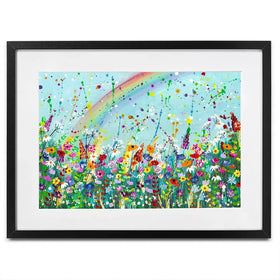 Wildflower Rainbow Framed Art Print Wildflower Rainbow Framed Art Print wall art product Emma LC Art